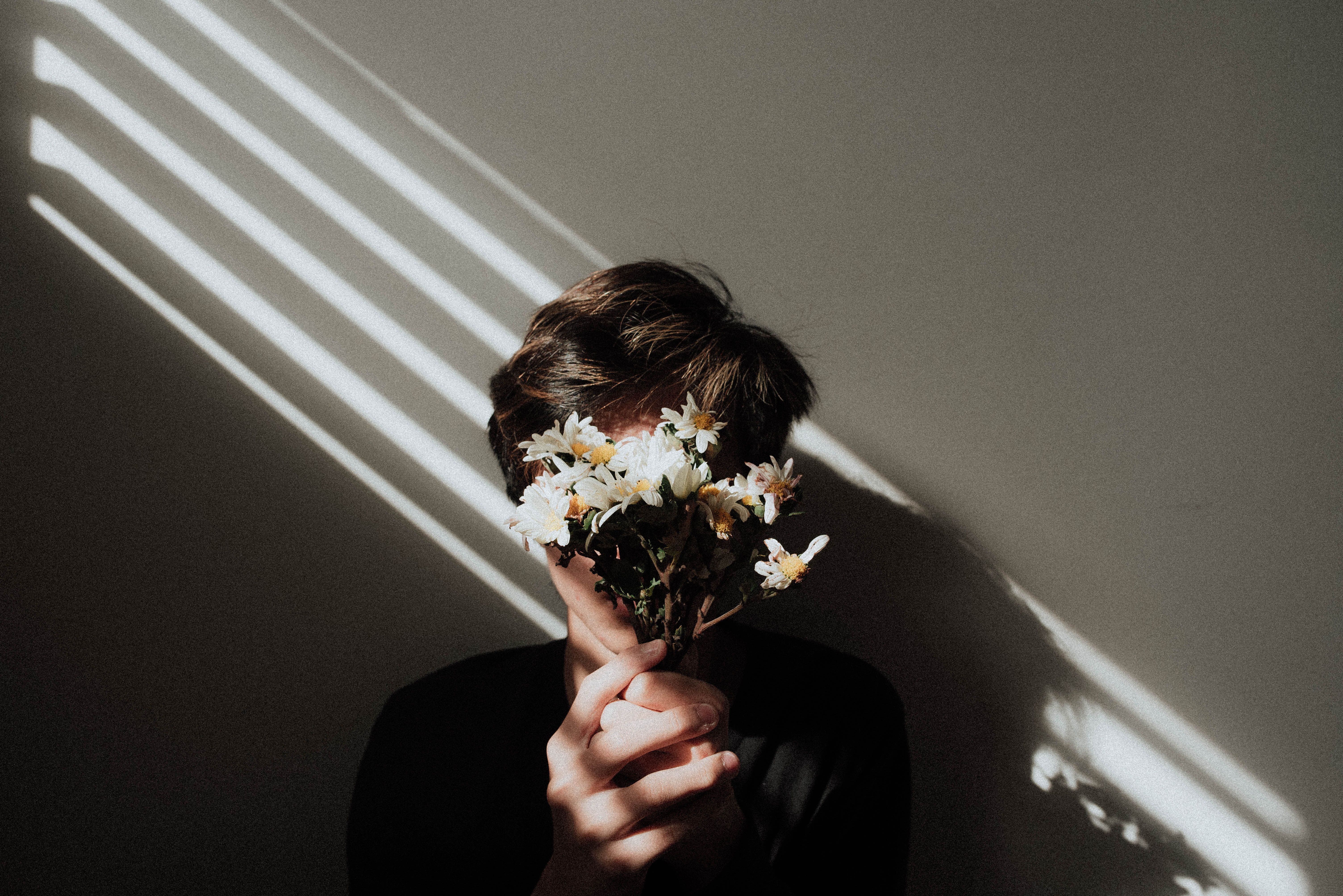 6016x4016 bloom, flower, man, person, indoor, hold, floral, light, boy, vintage, bunch, tumblr, shadow, grunge, aesthetic, retro, Public domain image Gallery HD Wallpaper