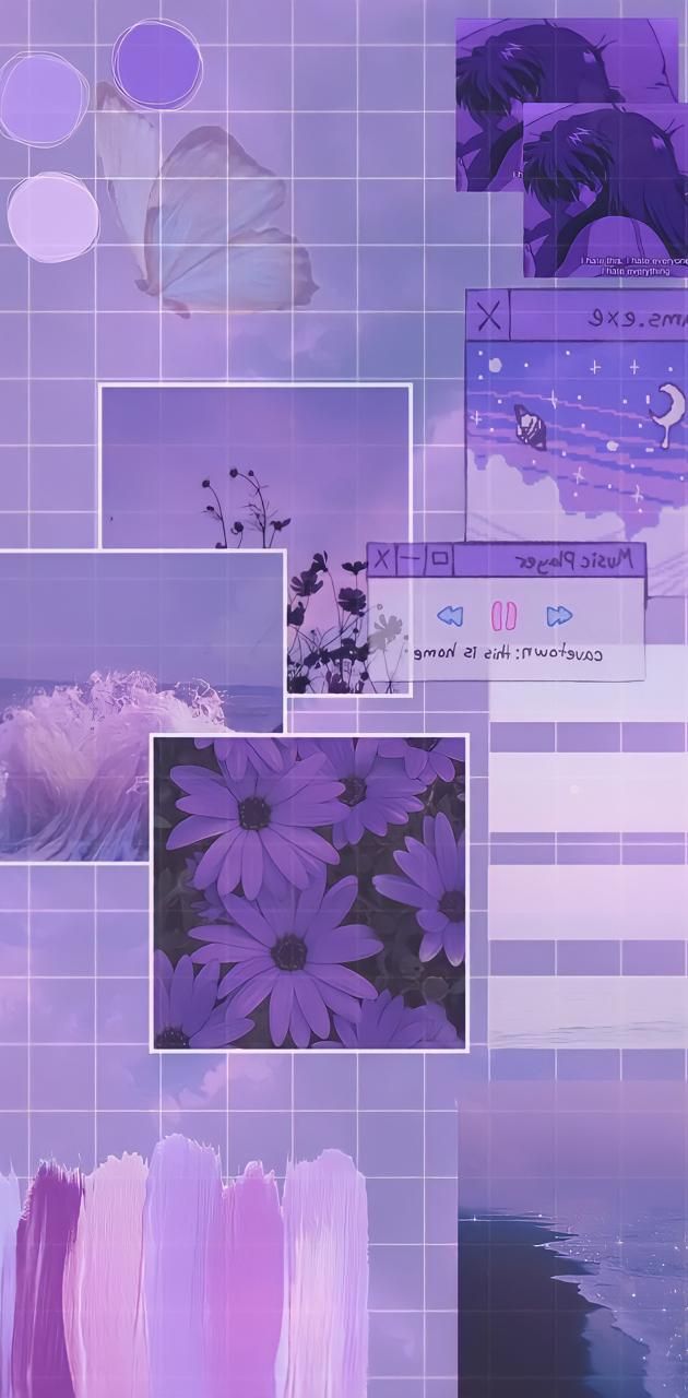A collage of purple and blue images - Purple, cute purple, violet