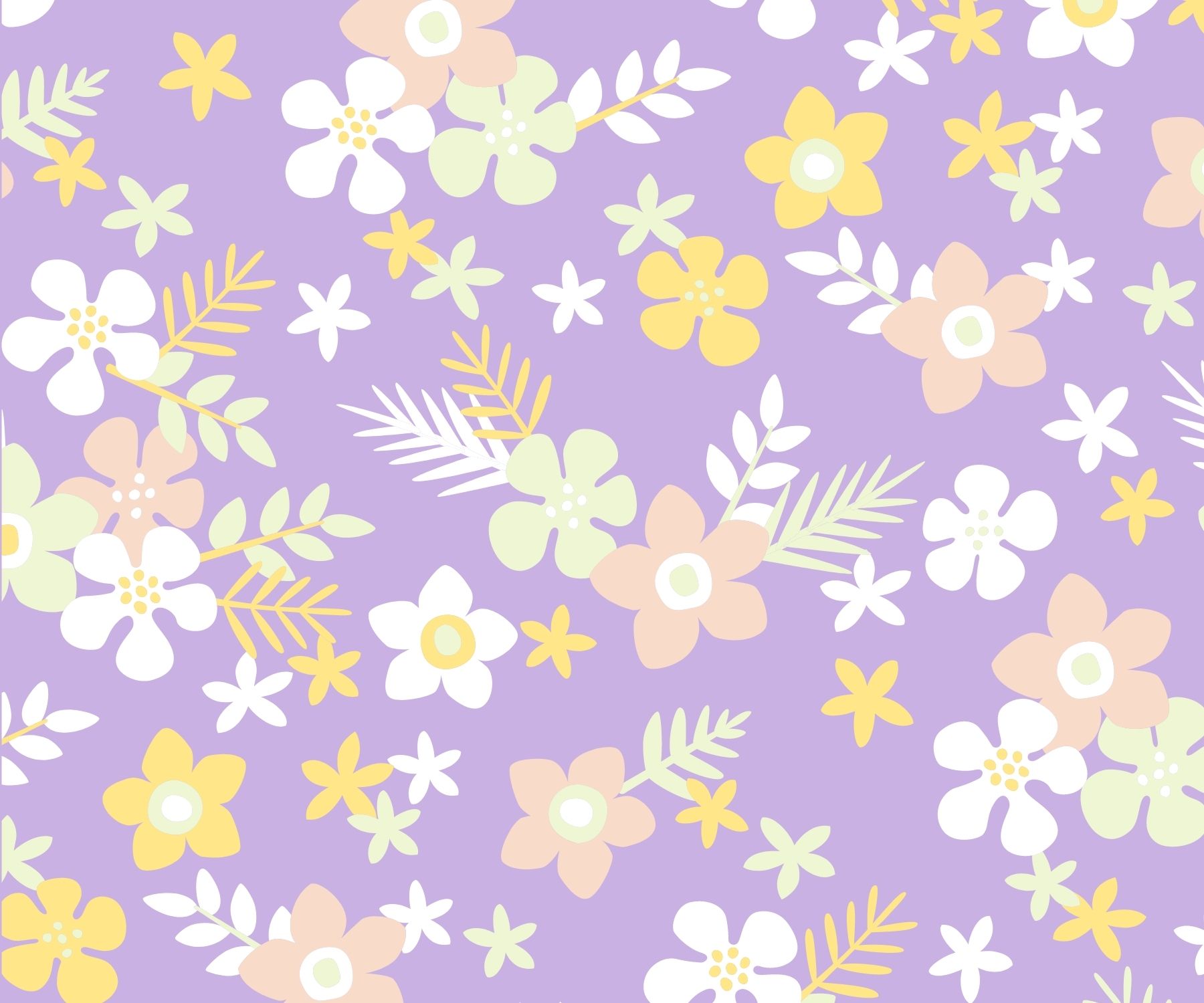 A pattern of flowers on purple background - Spring