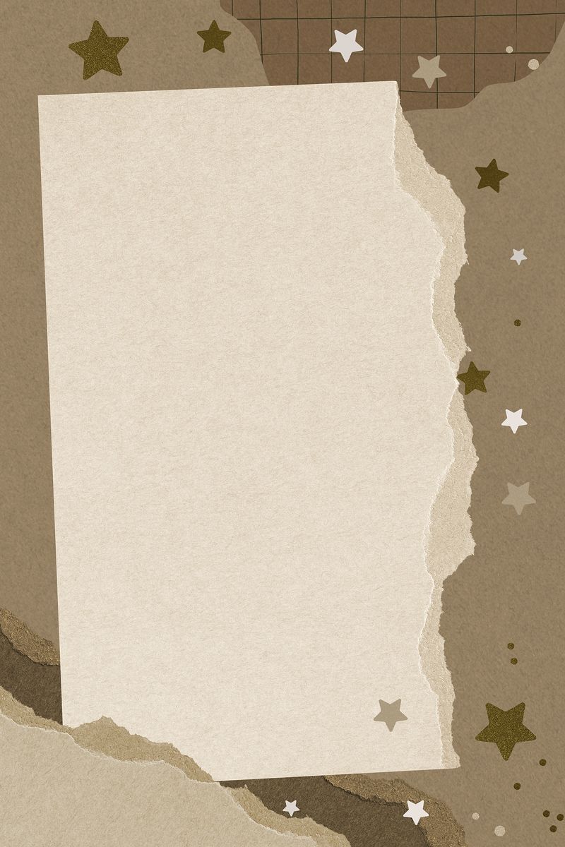 Brown paper sheet with a torn edge - Light brown