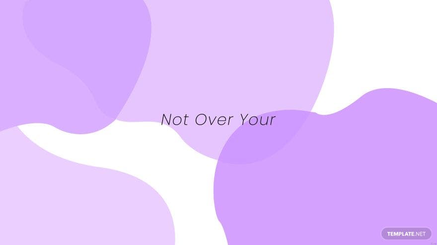 A purple background with the words not over your - Purple