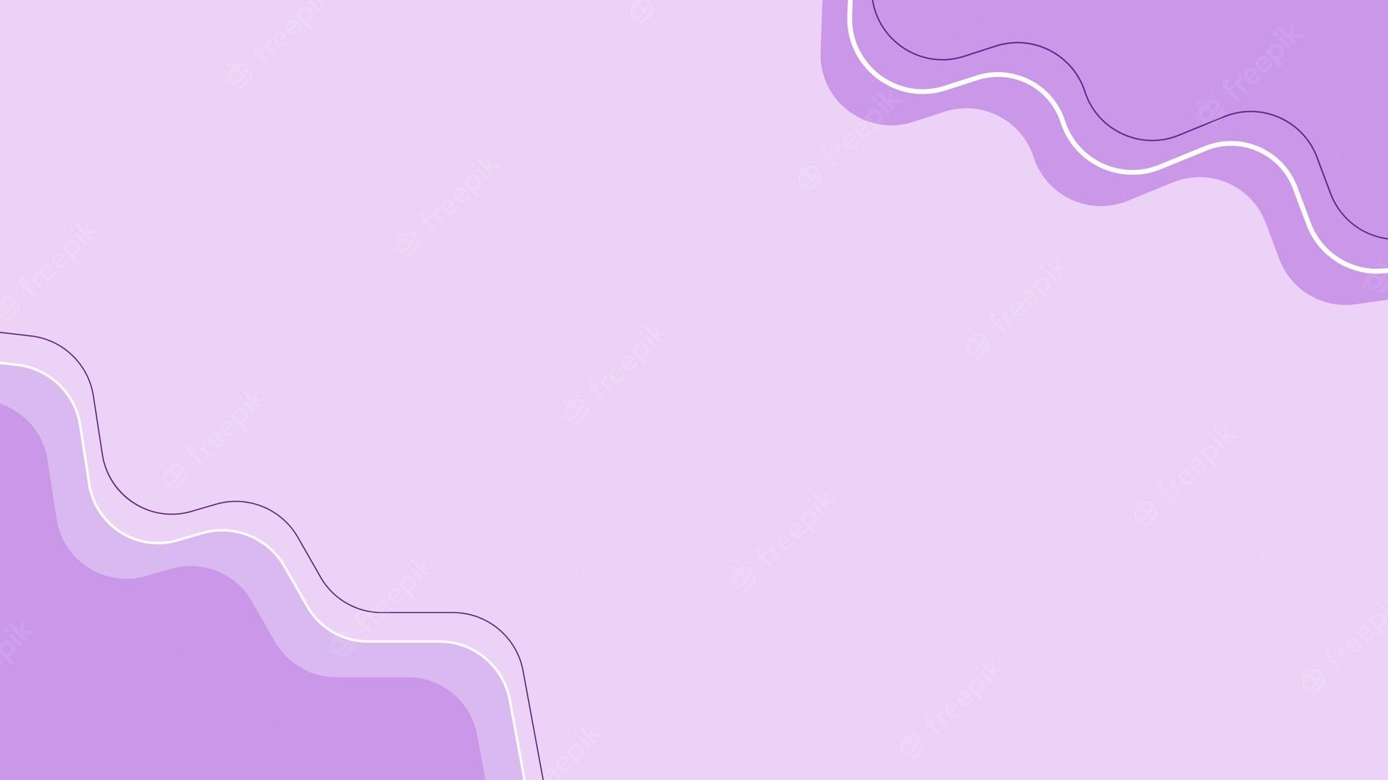 A purple abstract background with a white wavy line on the left side and a thick white wavy line on the right side. - Purple