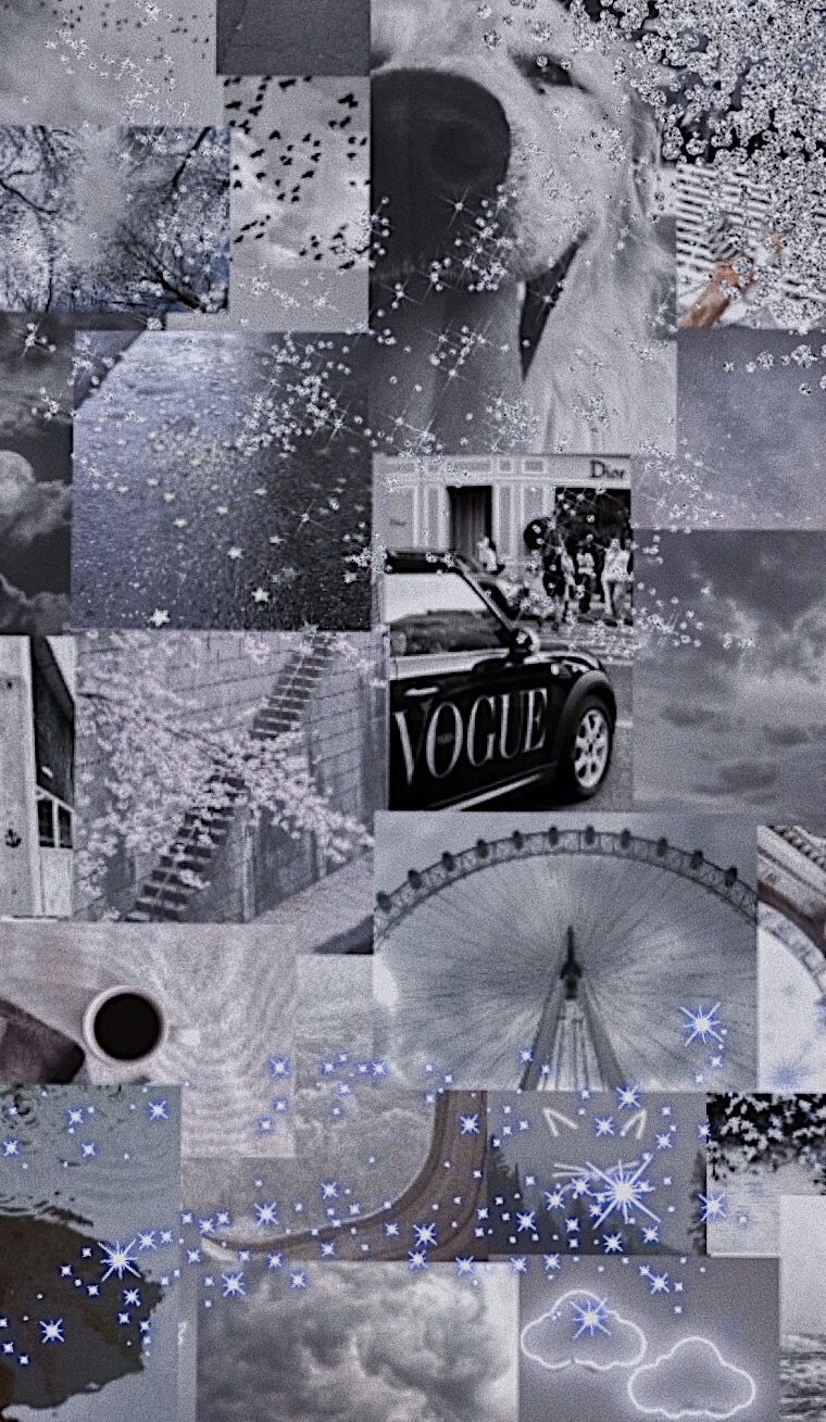 A collage of pictures with different themes - Gray, silver