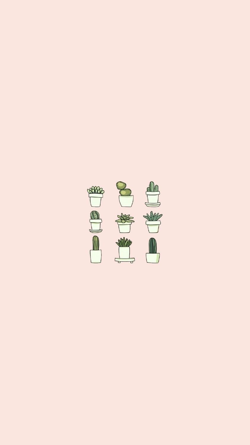 A cactus wallpaper for your phone - Minimalist, kawaii, plants, succulent