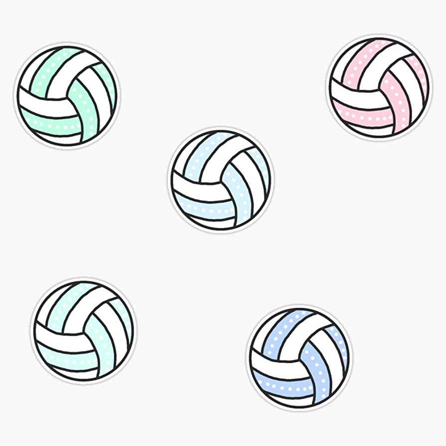 A set of four volleyballs in different colors - Volleyball