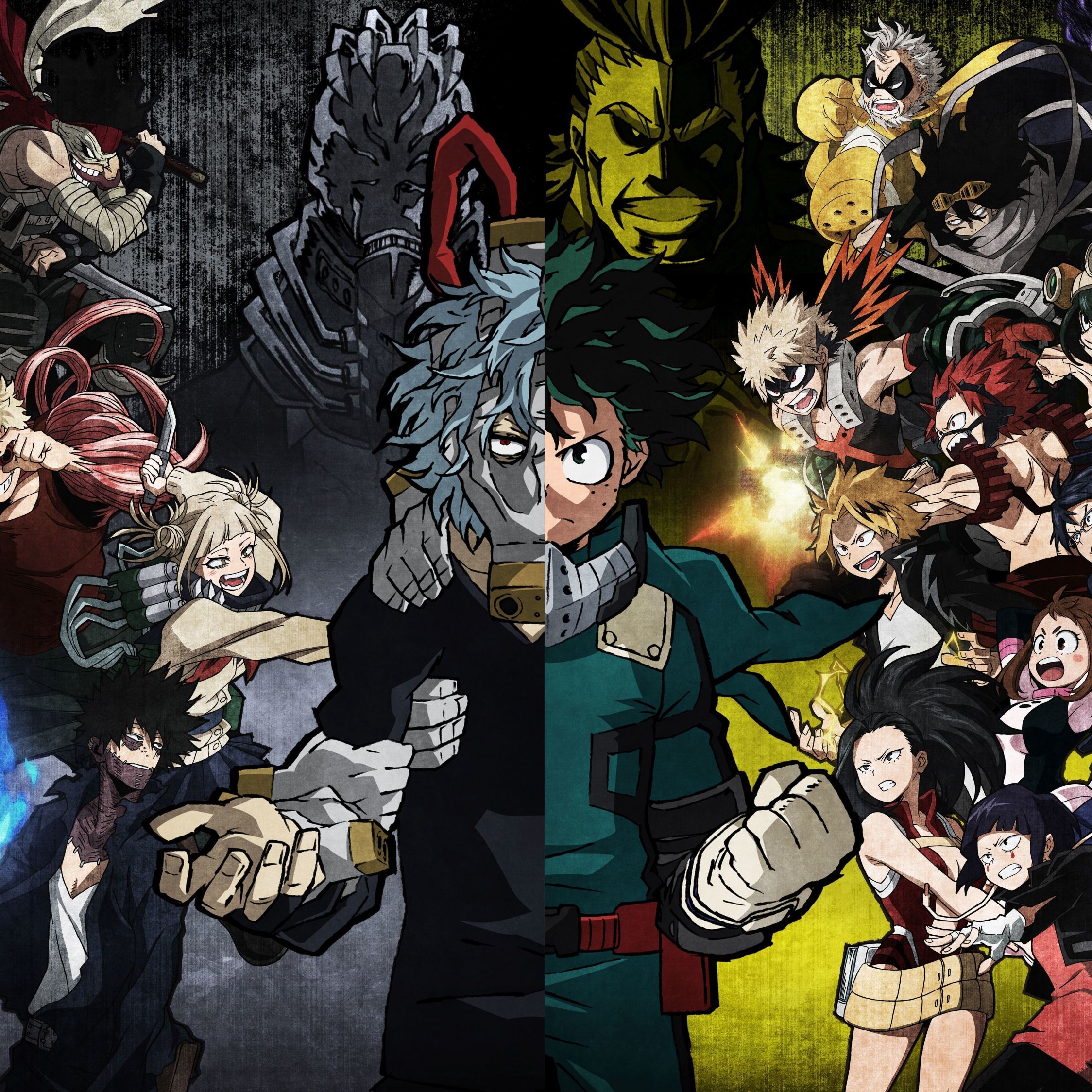 A group of anime characters in the same poster - My Hero Academia