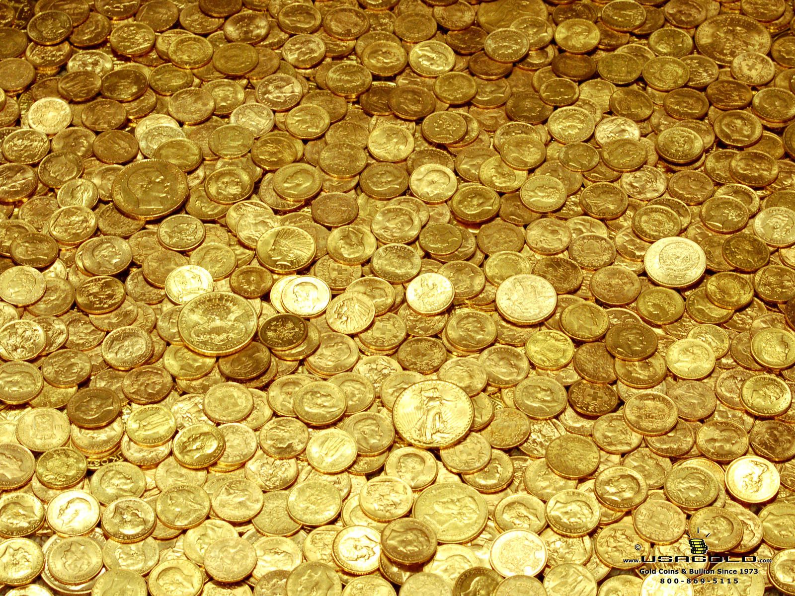 A large pile of gold coins - Money