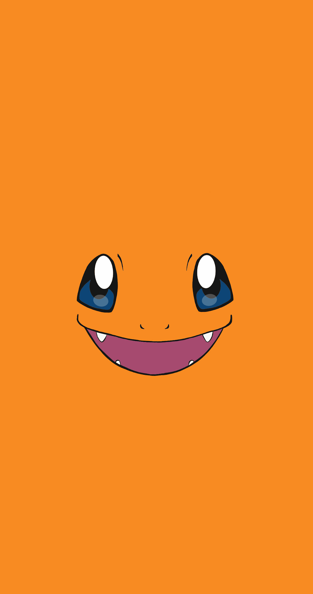 The pokemon face is on an orange background - Pokemon