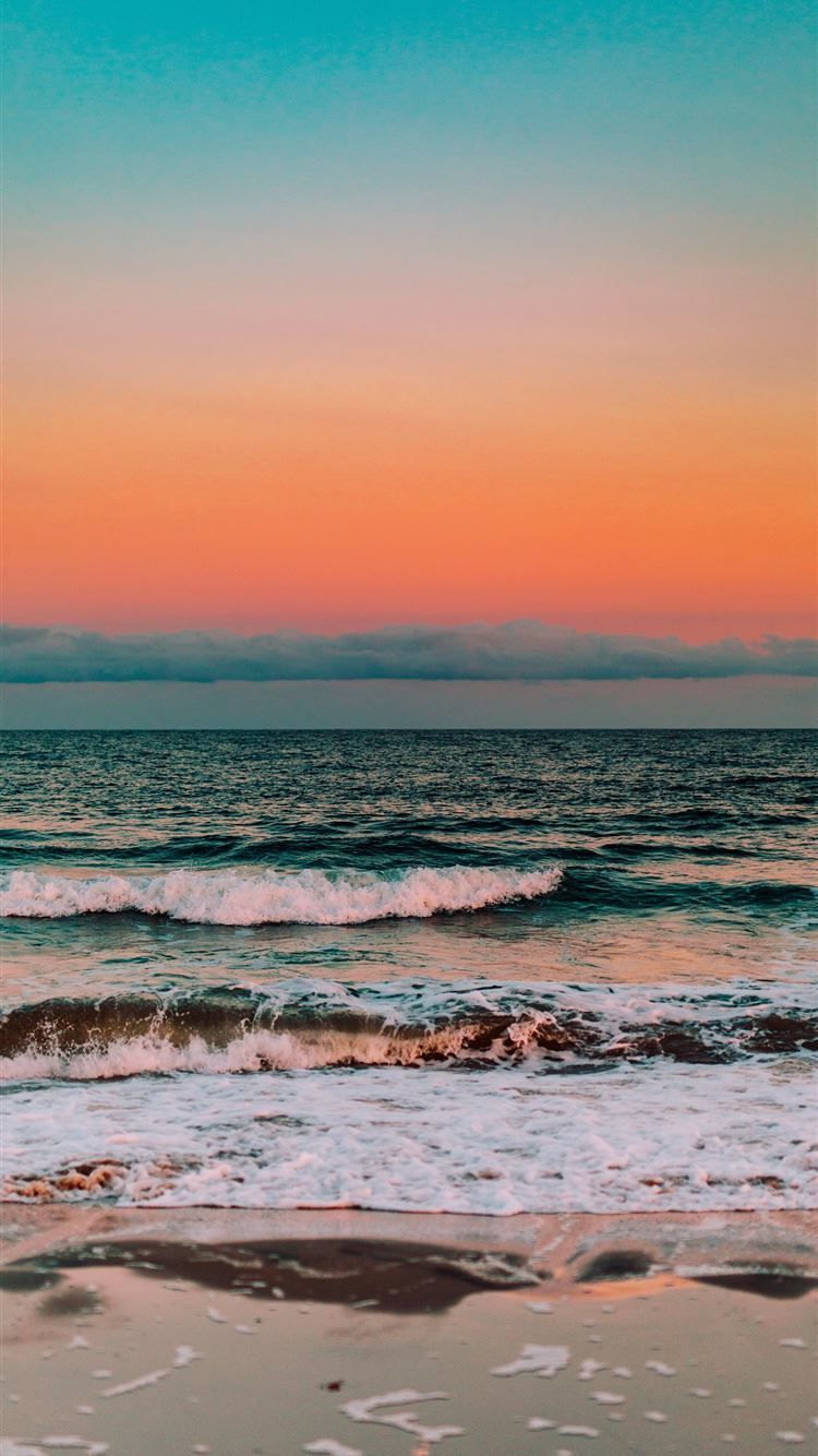 ocean water during golden hour iPhone 8 Wallpaper Free Download