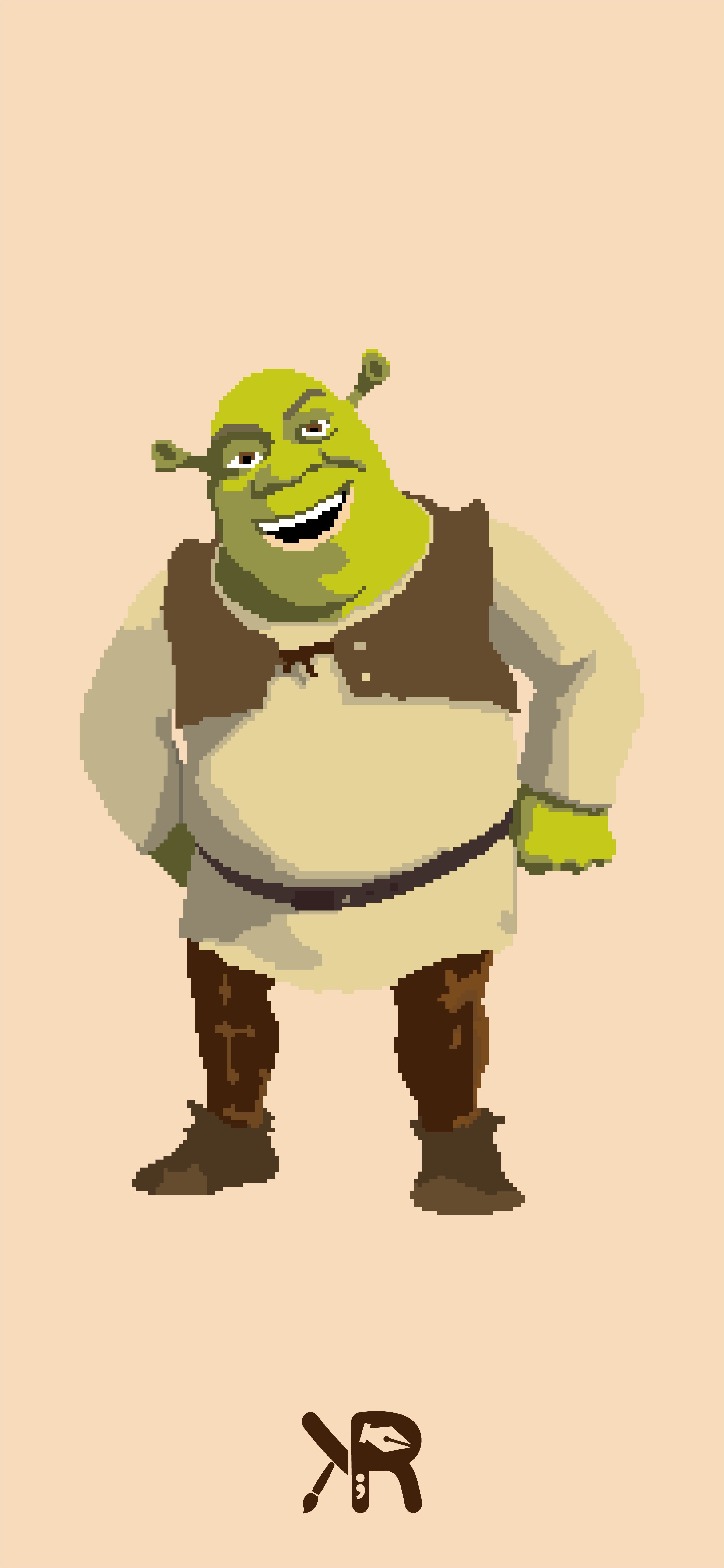 Shrek pixel art. Шрек, Обои