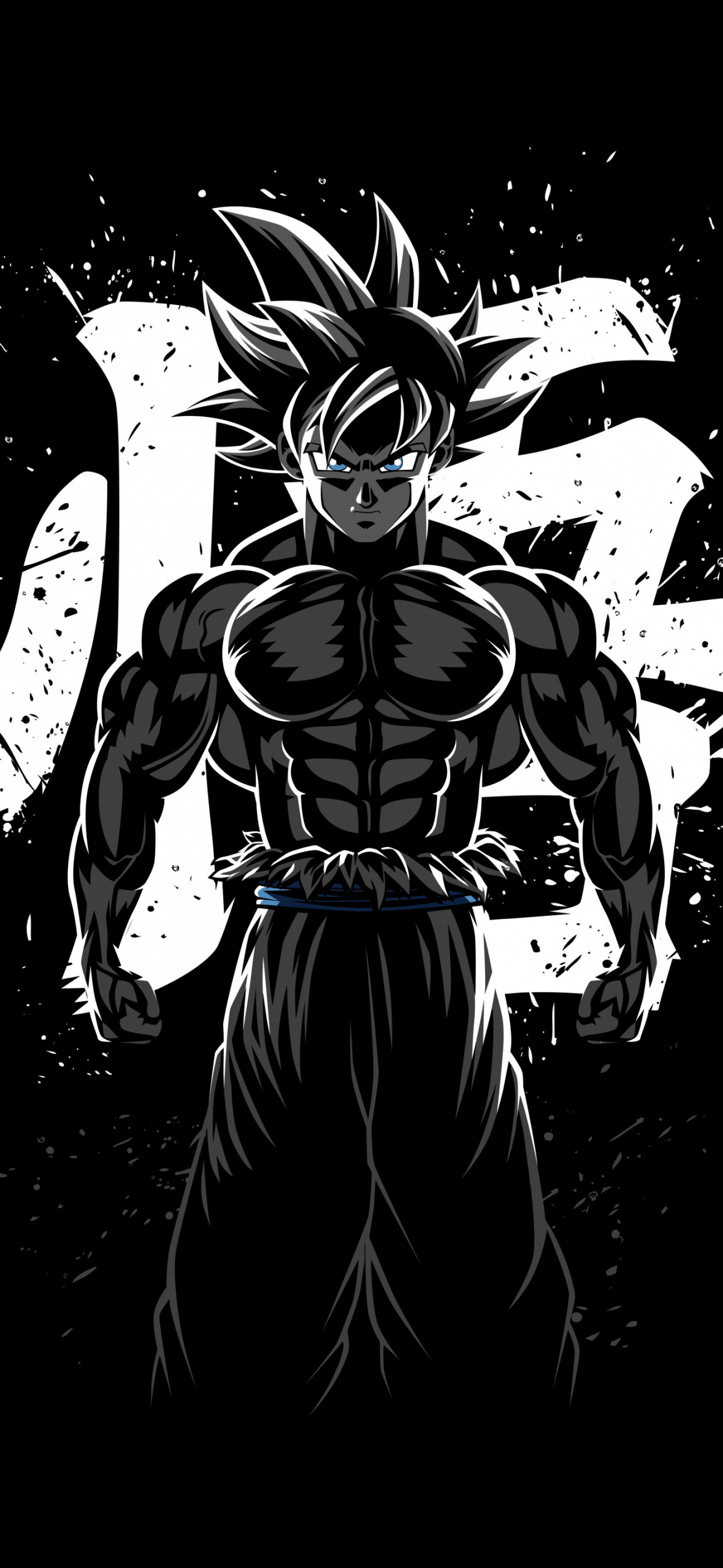 Goku Musculoso Wallpaper 4K, Dragon Ball Z, AMOLED, Black Dark