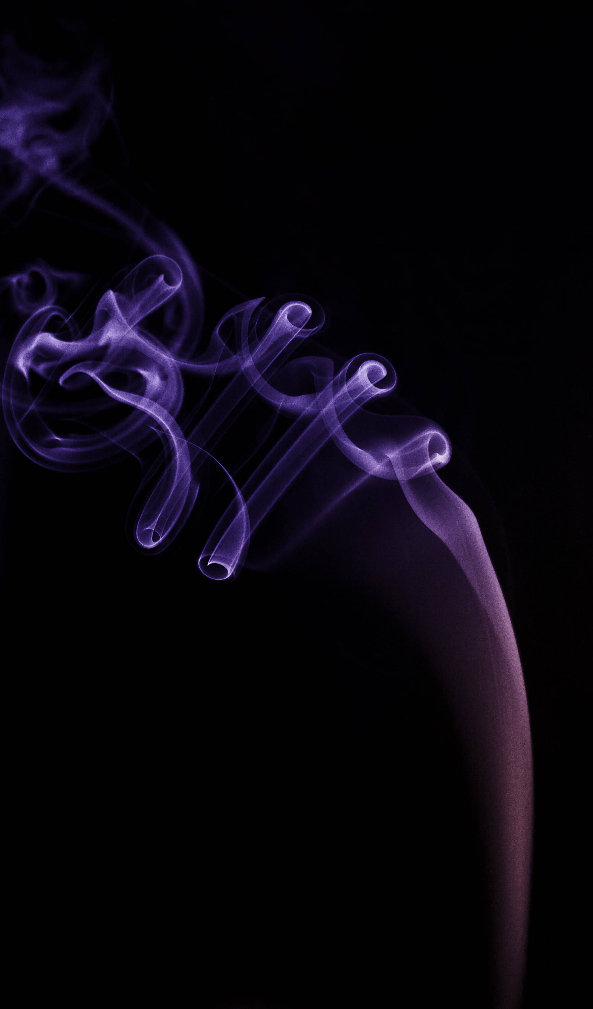 Purple smoke on a black background - Smoke