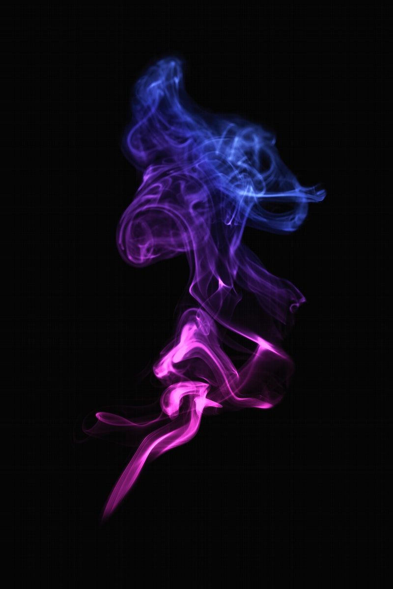 A photograph of smoke against a black background - Smoke