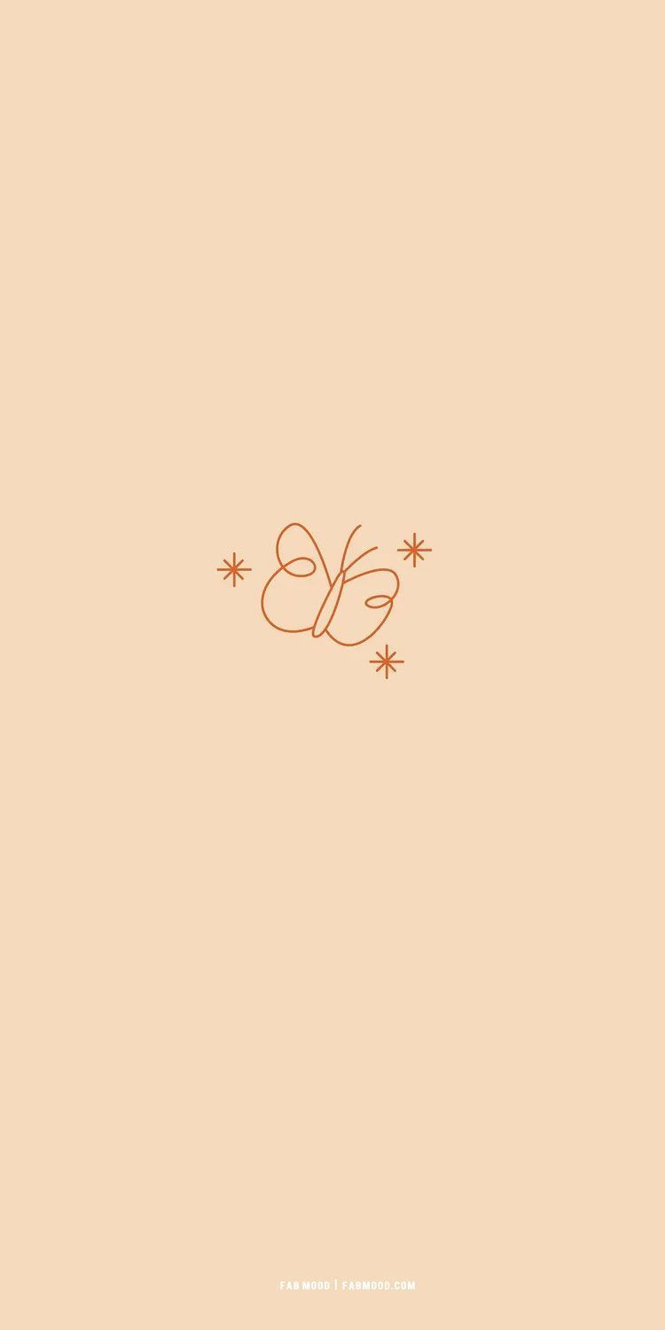 Cute Summer Wallpaper Ideas For iPhone & Phones : Butterfly Outline