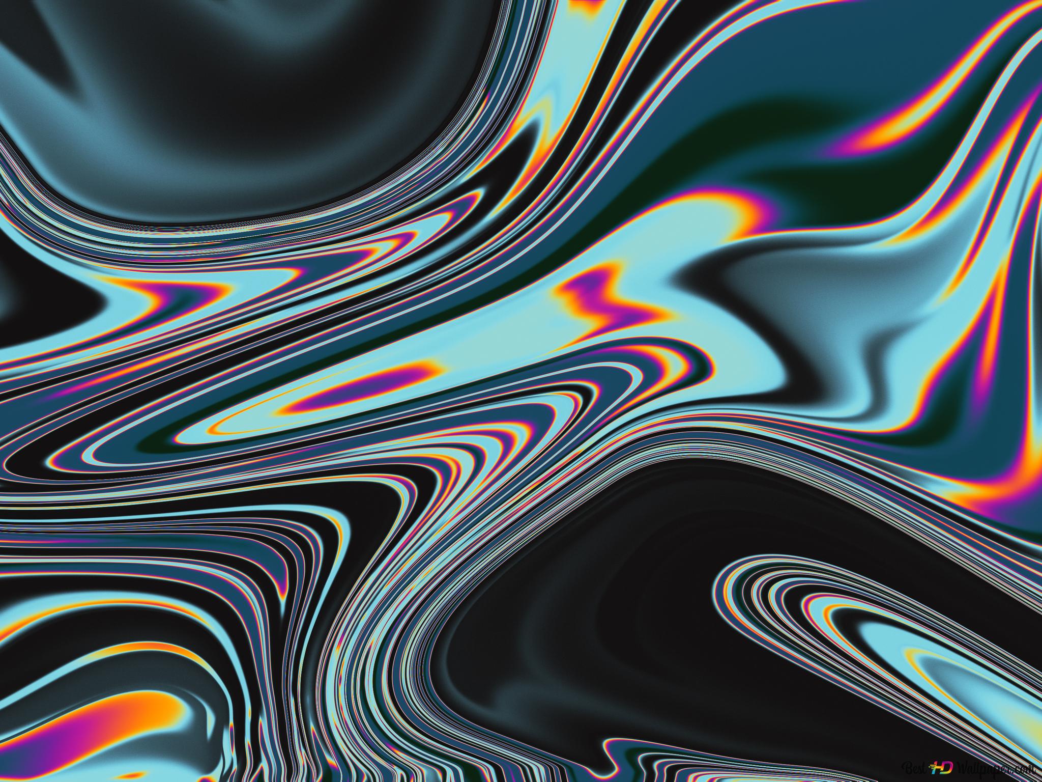 A computer generated image of colorful swirls - Abstract