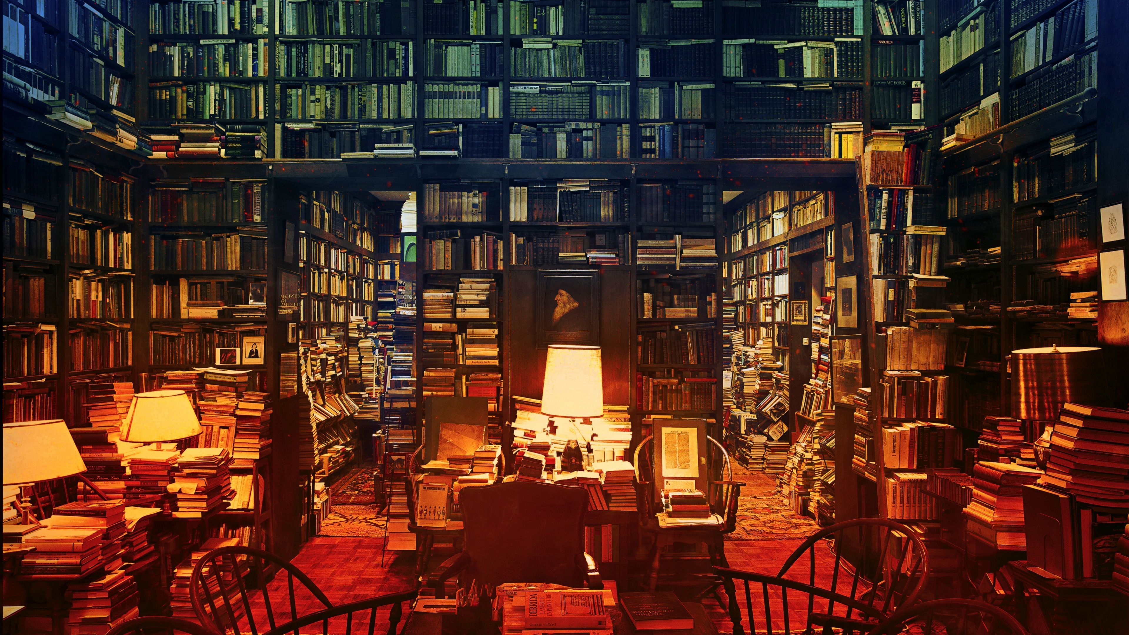 A library with many books - Library