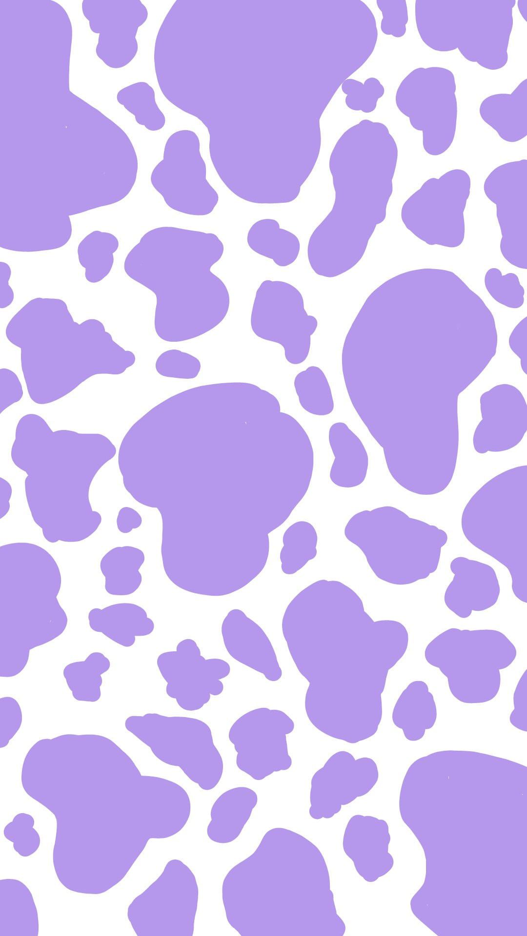 Aesthetic purple cow print background wallpaper for phone. - Purple, simple, cow, violet, pattern