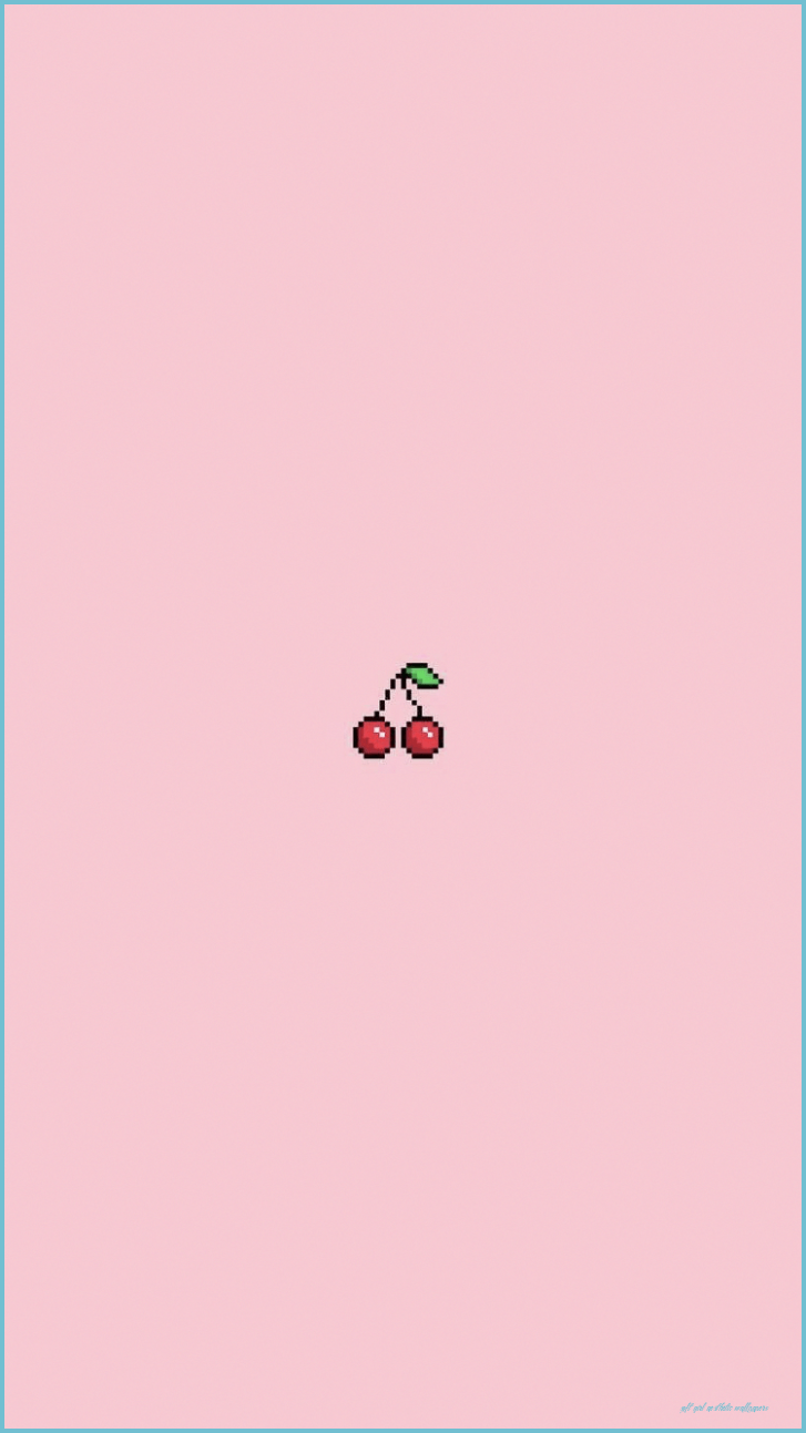 Aesthetic cherry wallpaper for phone background. - Soft pink