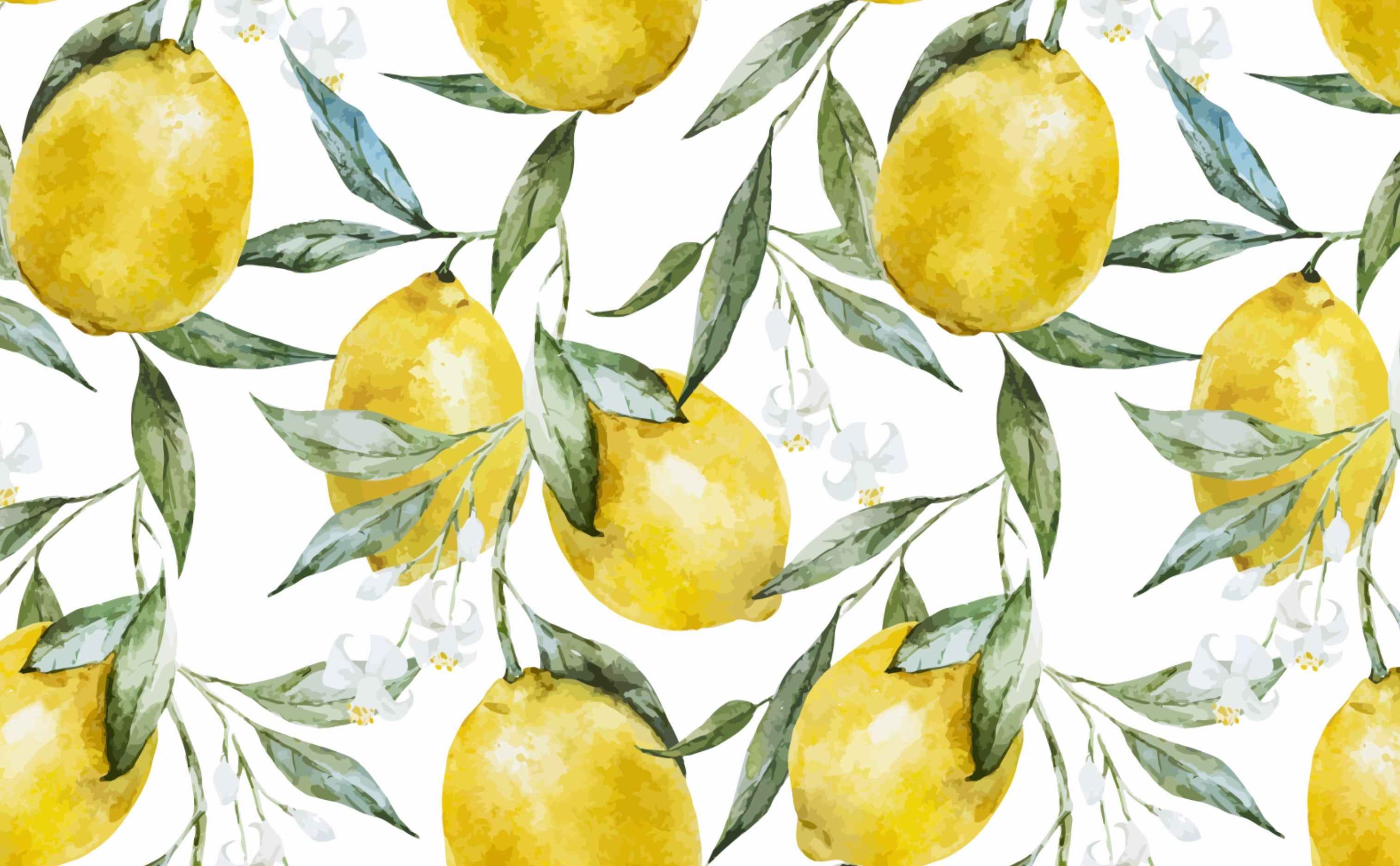 A pattern of lemons and leaves - Lemon