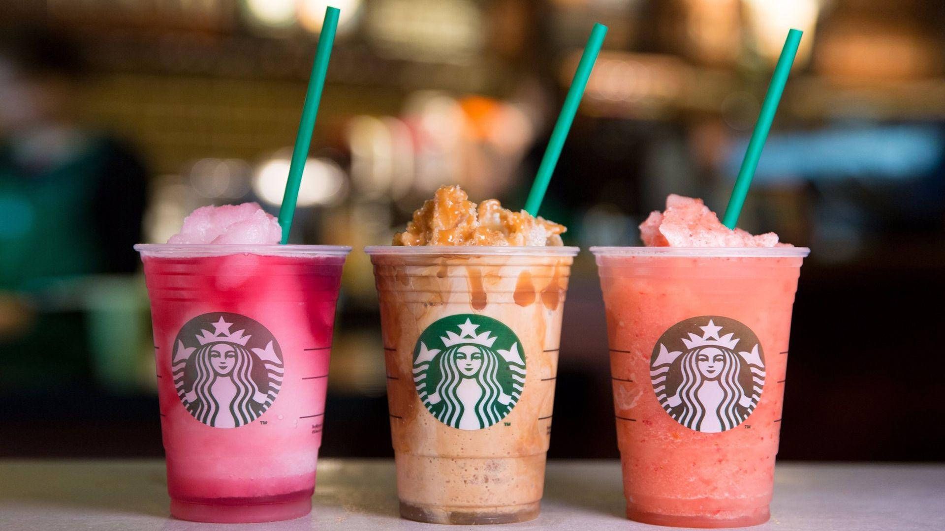 Download Cute Starbucks Frappe Drinks Wallpaper