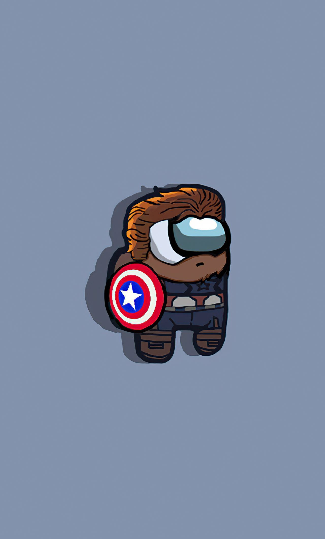 Among Us Captain America Minimal 4K iPhone 6 plus Wallpaper, HD Games 4K Wallpaper, Image, Photo and Background
