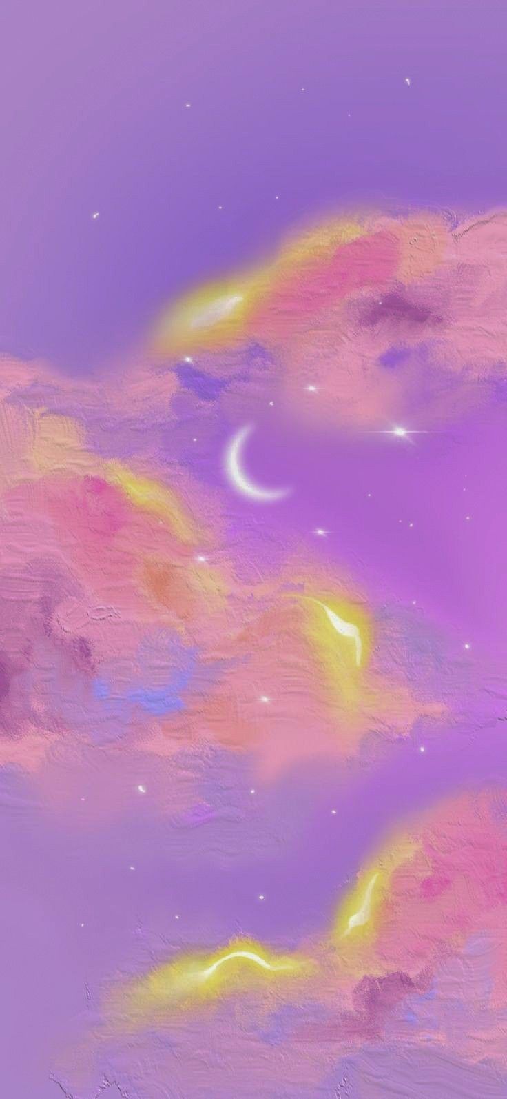 Moon aesthetic lilac purple. Landscape art prints, iPhone wallpaper tumblr aesthetic, Light purple wallpaper