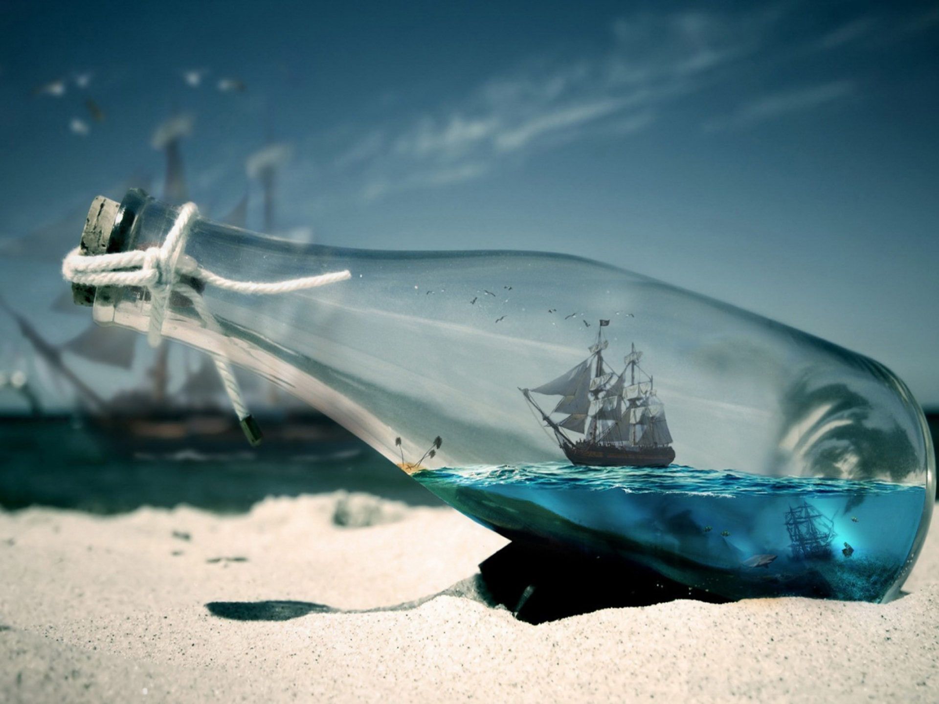 Ship in a bottle - Pirate