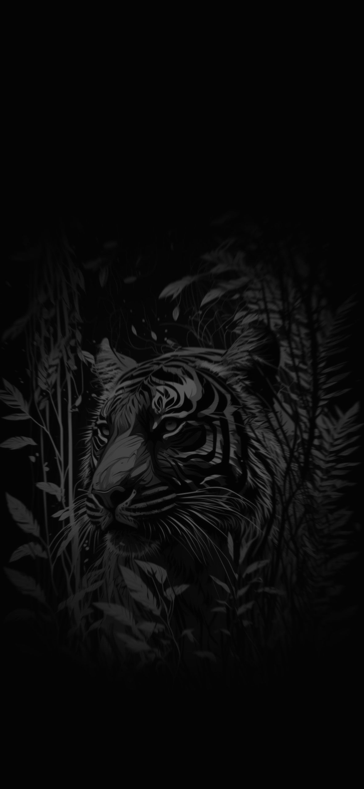 Tiger Aesthetic Black Wallpaper Wallpaper for Phone HD