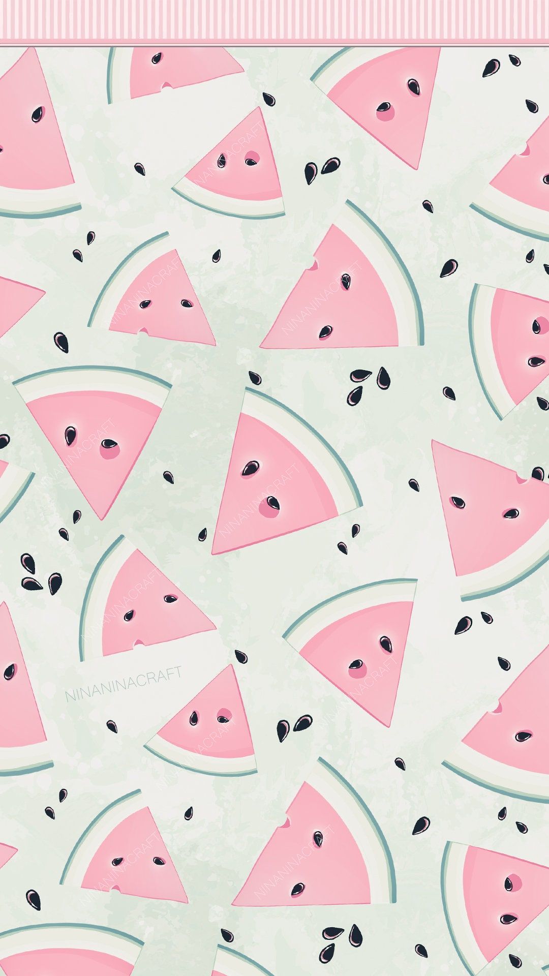 A watermelon patterned paper with pink and white - Watermelon