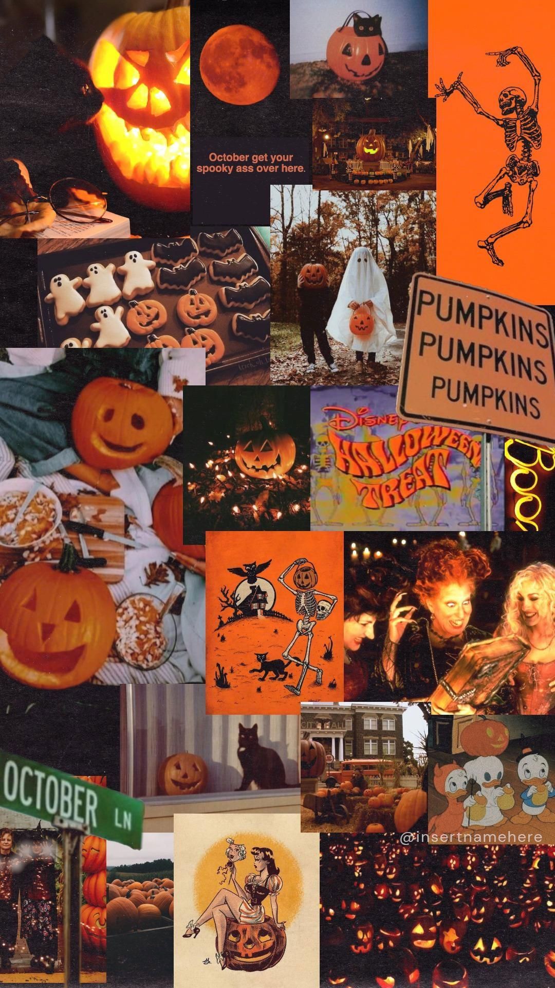Autumn Collage Wallpaper : October Halloween Collage Wallpaper