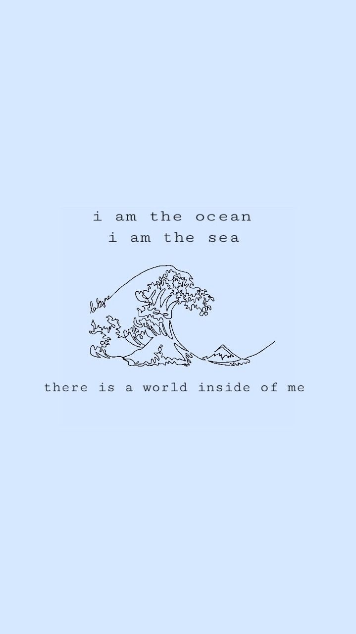A person with the words i am an ocean and live in it - Elephant