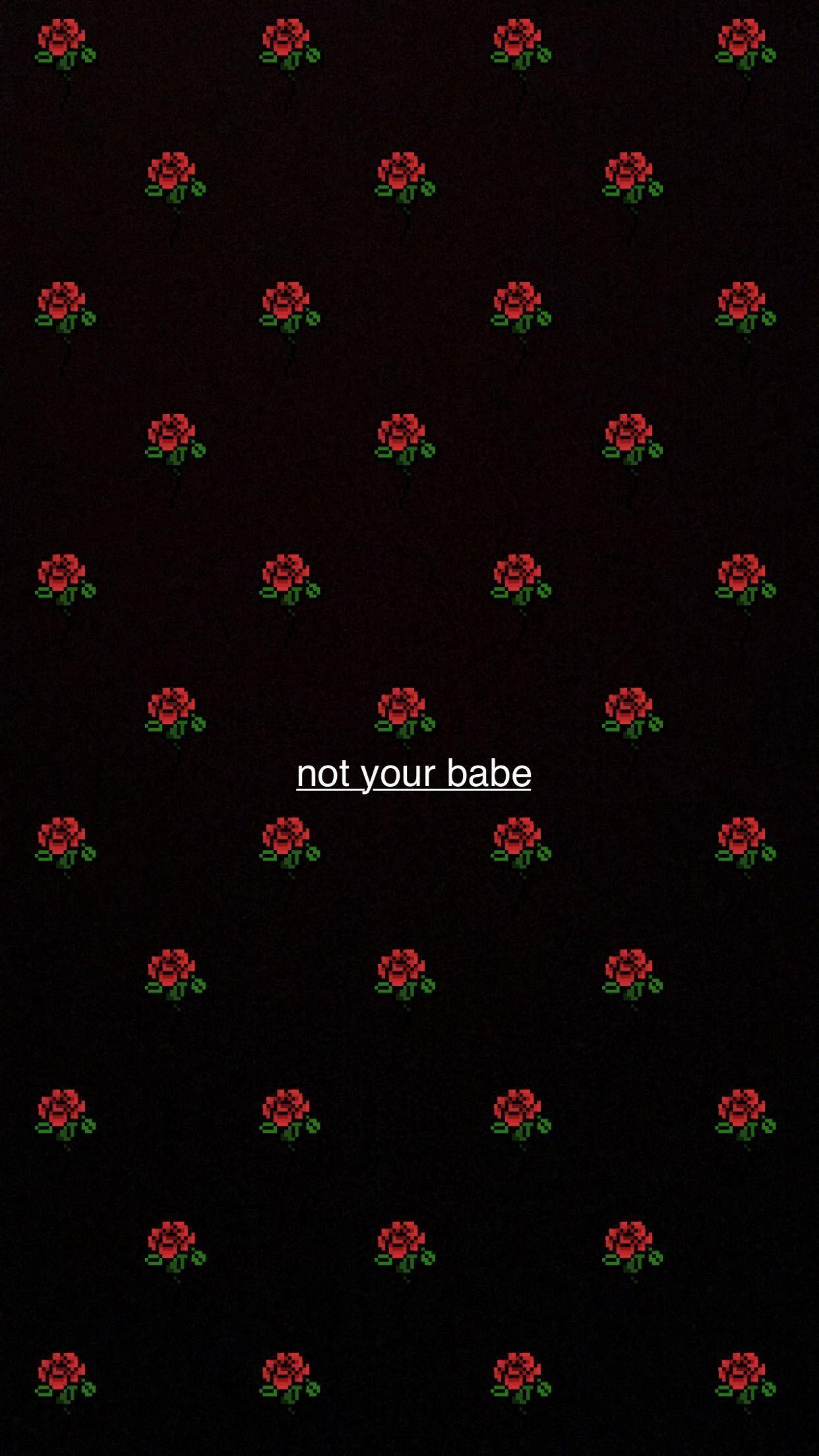 A black background with red roses on it - Baddie, cool