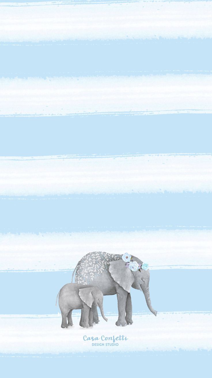 Elephants wallpaper for your phone! Download this cute elephant wallpaper for your phone today. - Elephant