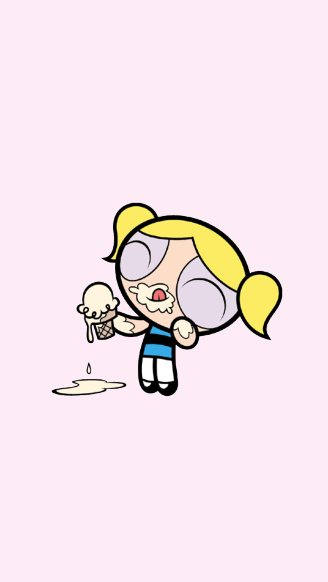 Bubbles from the Powerpuff Girls eating ice cream - The Powerpuff Girls, ice cream