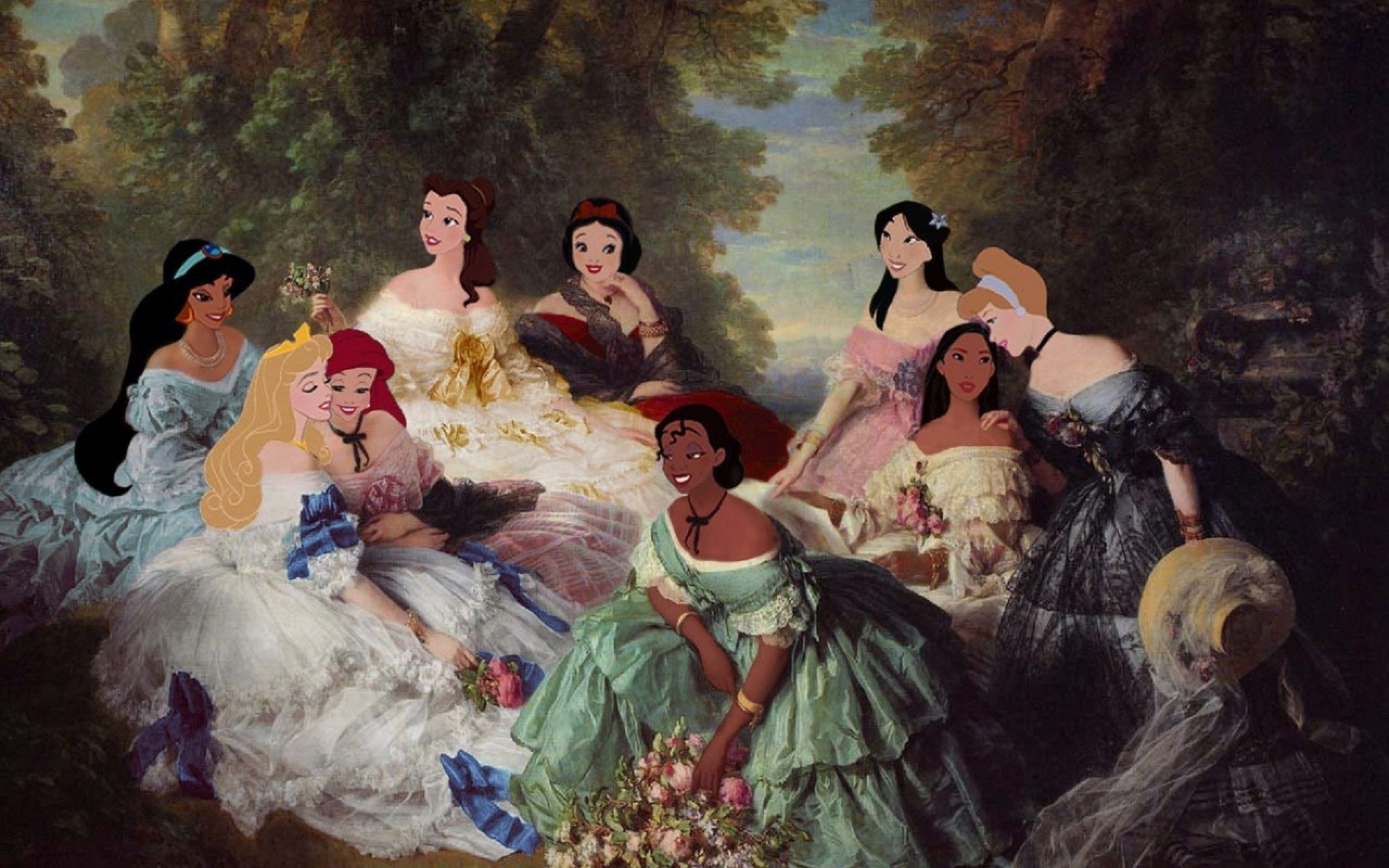 A group of women dressed in dresses - Mulan, Disney, princess
