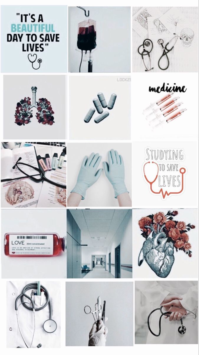 A collage of different images related to medicine. - Nurse, medical