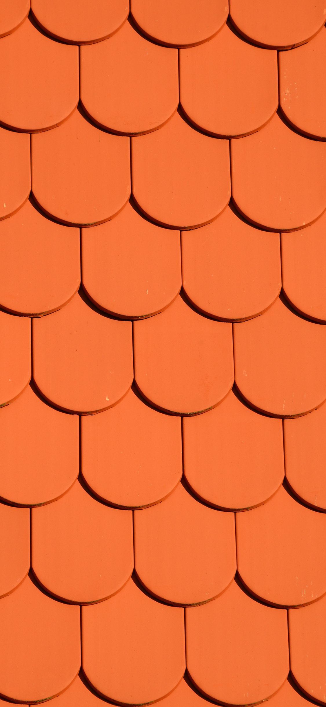 A close up of an orange roof - Orange