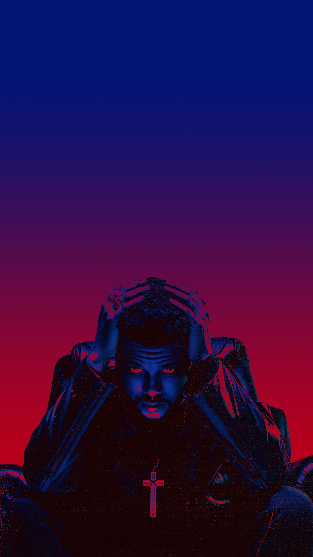 A man sitting on the ground with his hands over head - The Weeknd