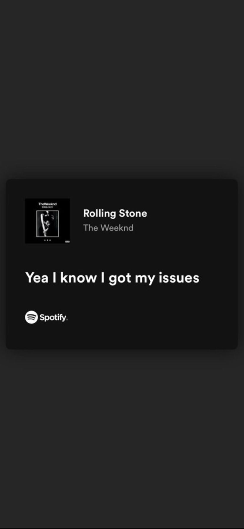 A Spotify screen that says 
