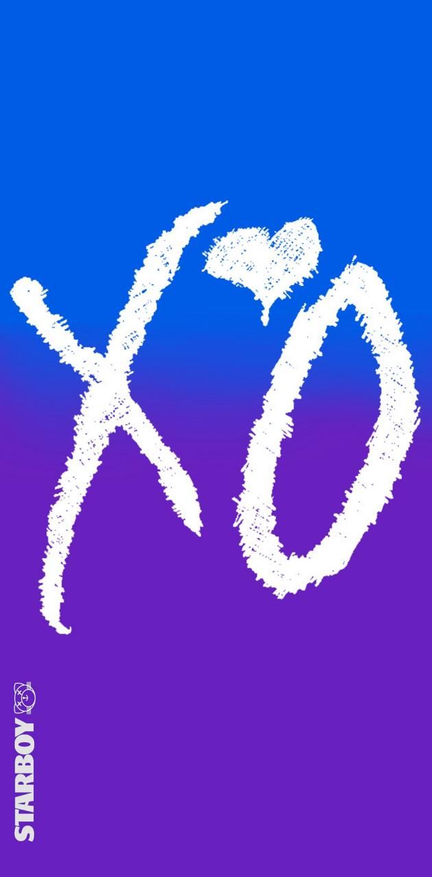 The xo logo on a purple background - The Weeknd