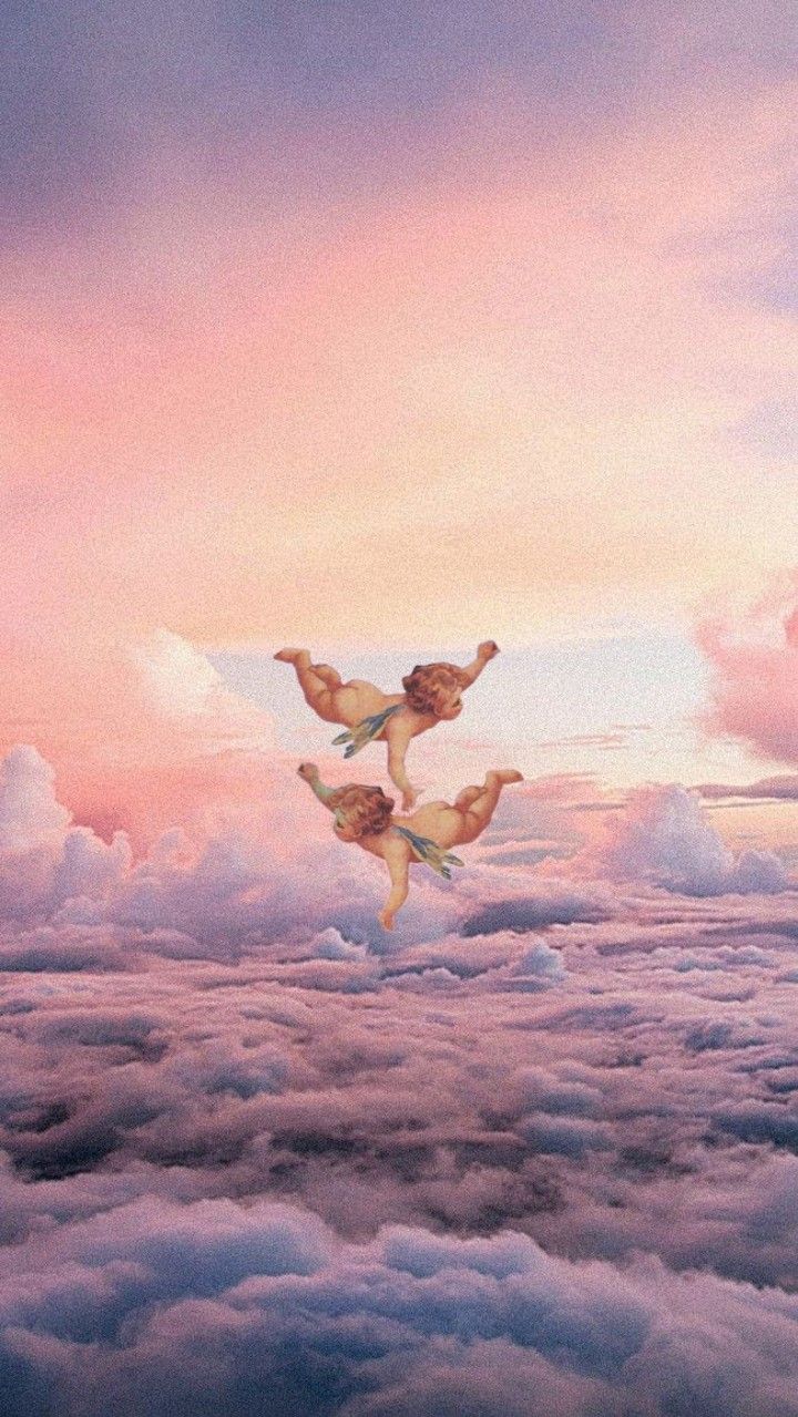 angels. Angel wallpaper, Pink clouds wallpaper, Beautiful wallpaper for phone