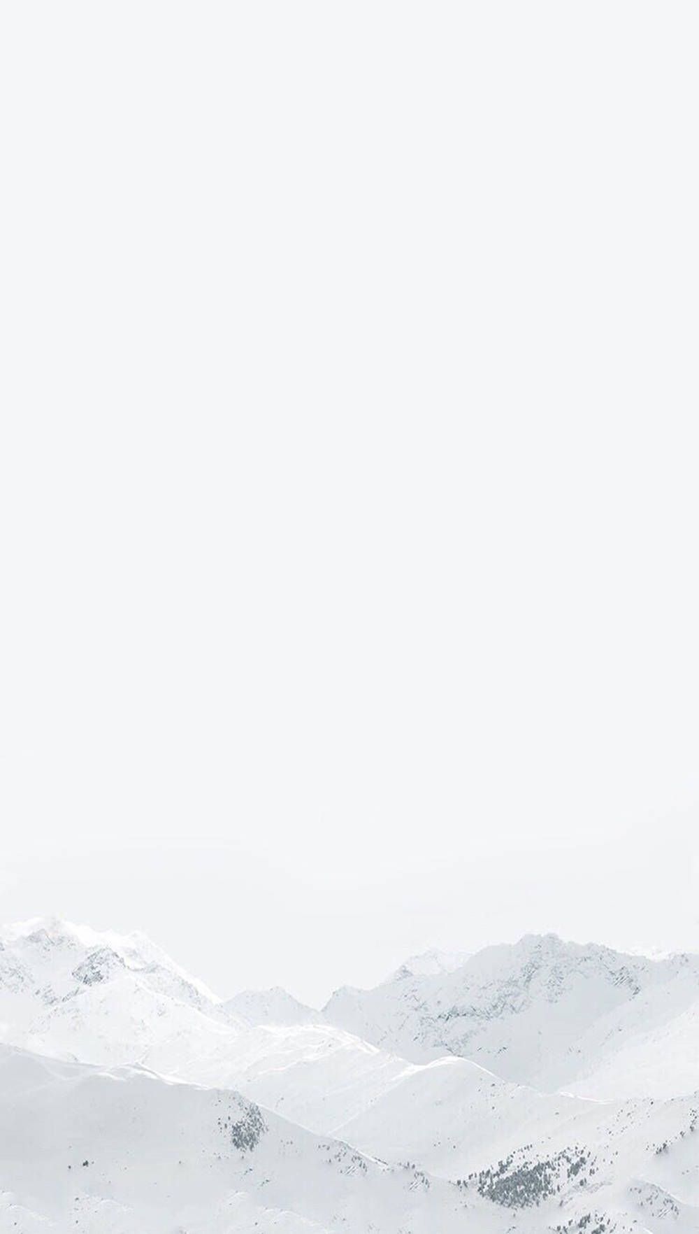 Download White Aesthetic iPhone Mountains Wallpaper