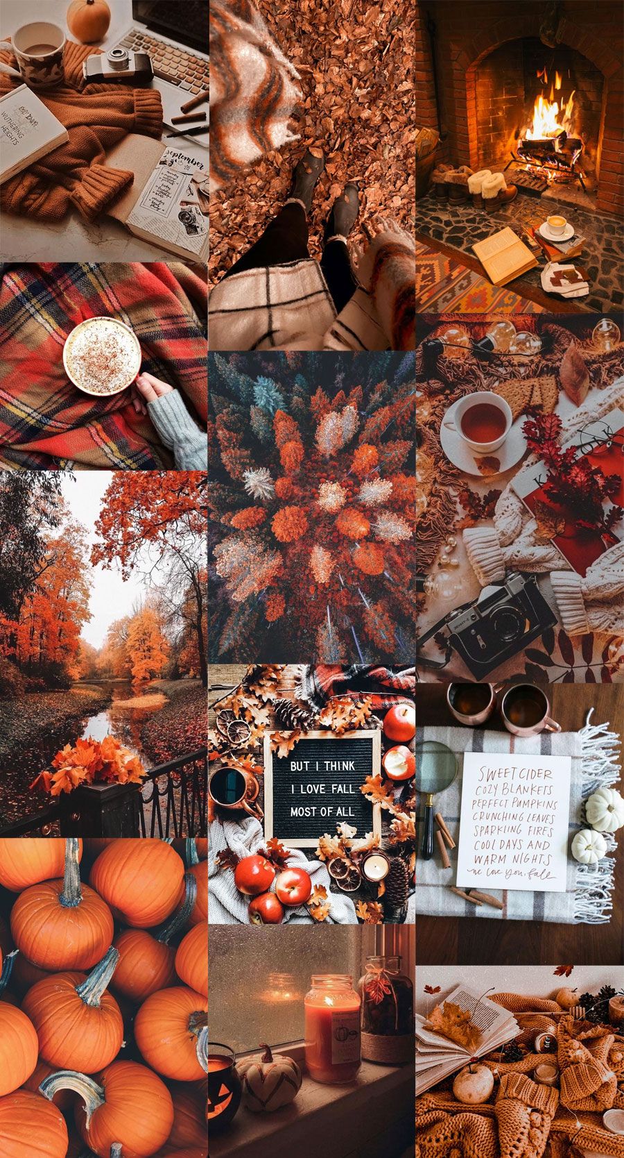 Autumn Collage Wallpaper : Fall Aesthetic Wallpaper