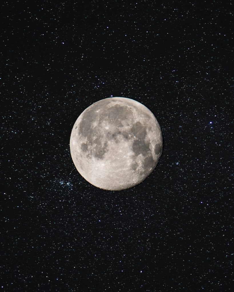 Full moon in the night sky - Space