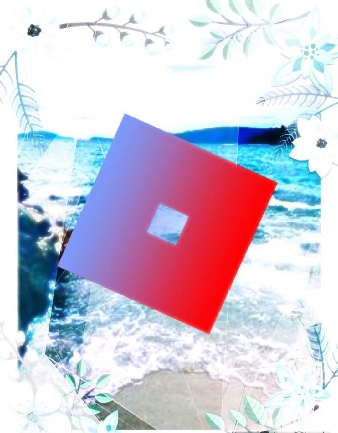 A picture of the ocean with red and blue squares - Roblox