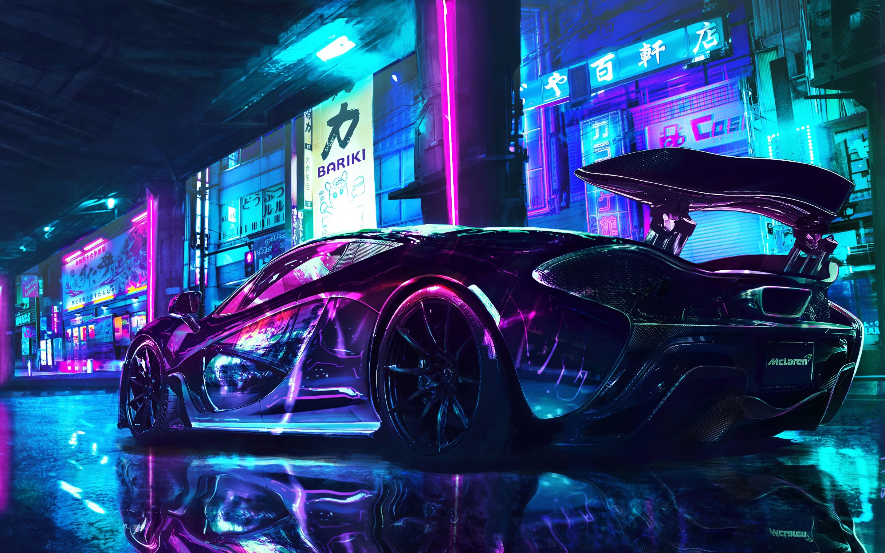 Cyberpunk Wallpaper 4K, McLaren, Supercars, Cars