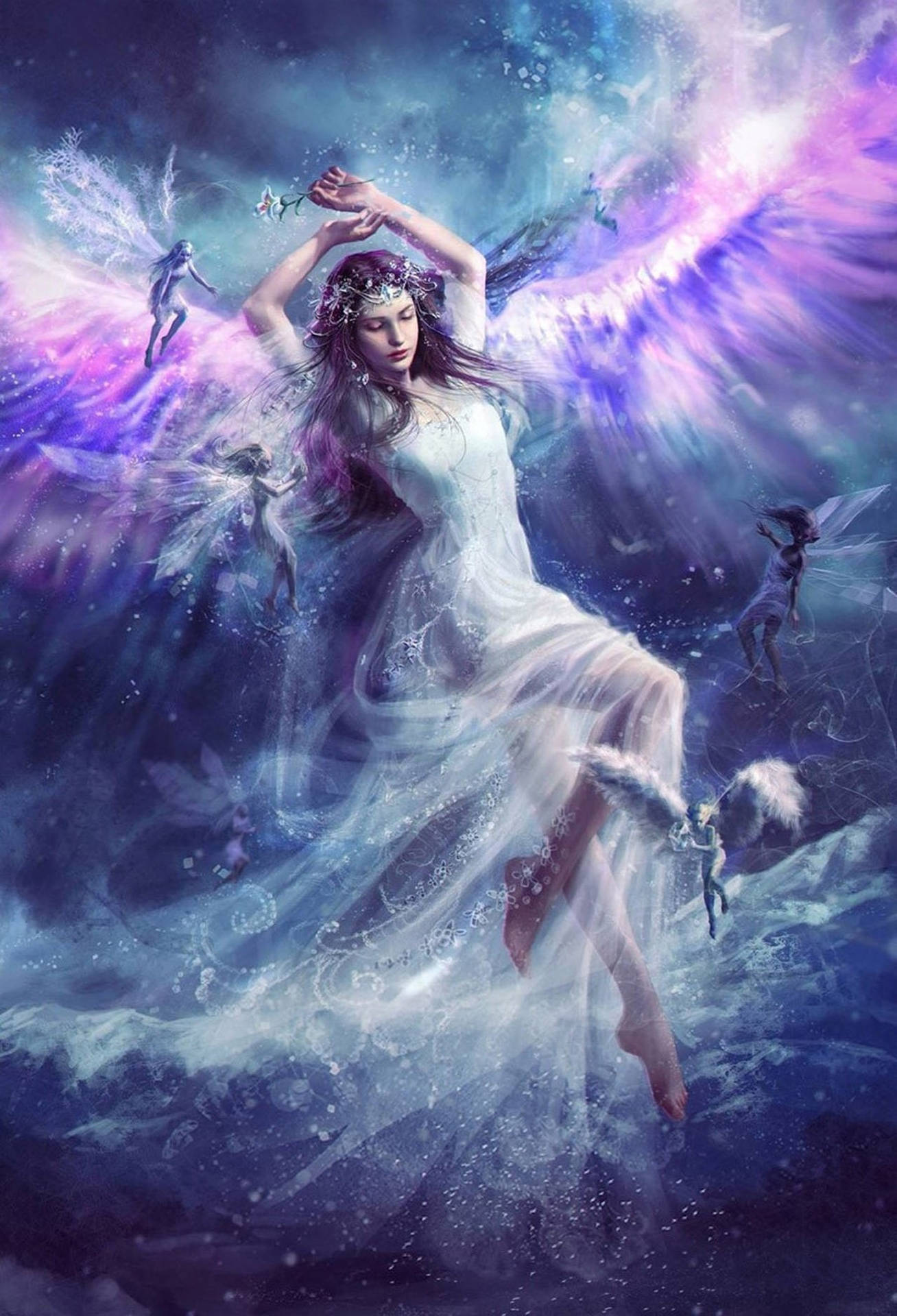 Download Beautiful Angels Fantasy Aesthetic Wallpaper