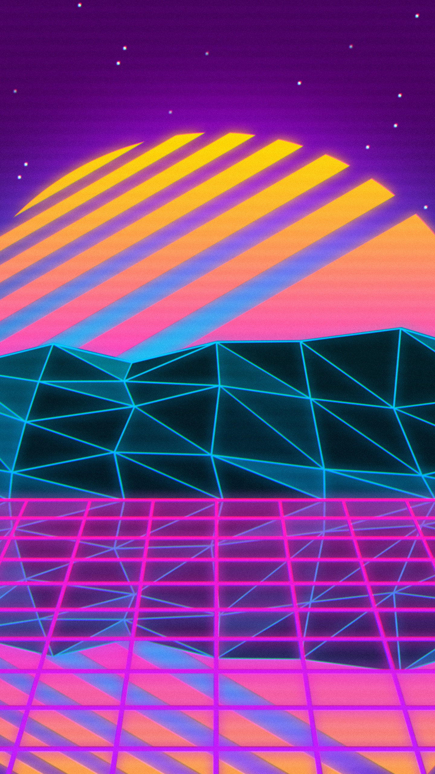 A retro style image of the sunset - Vaporwave