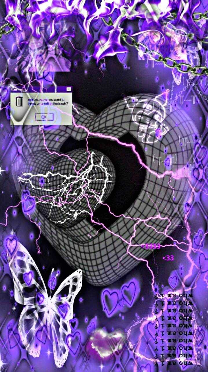 Purple aesthetic backgrounds for phone that are cute - Y2K