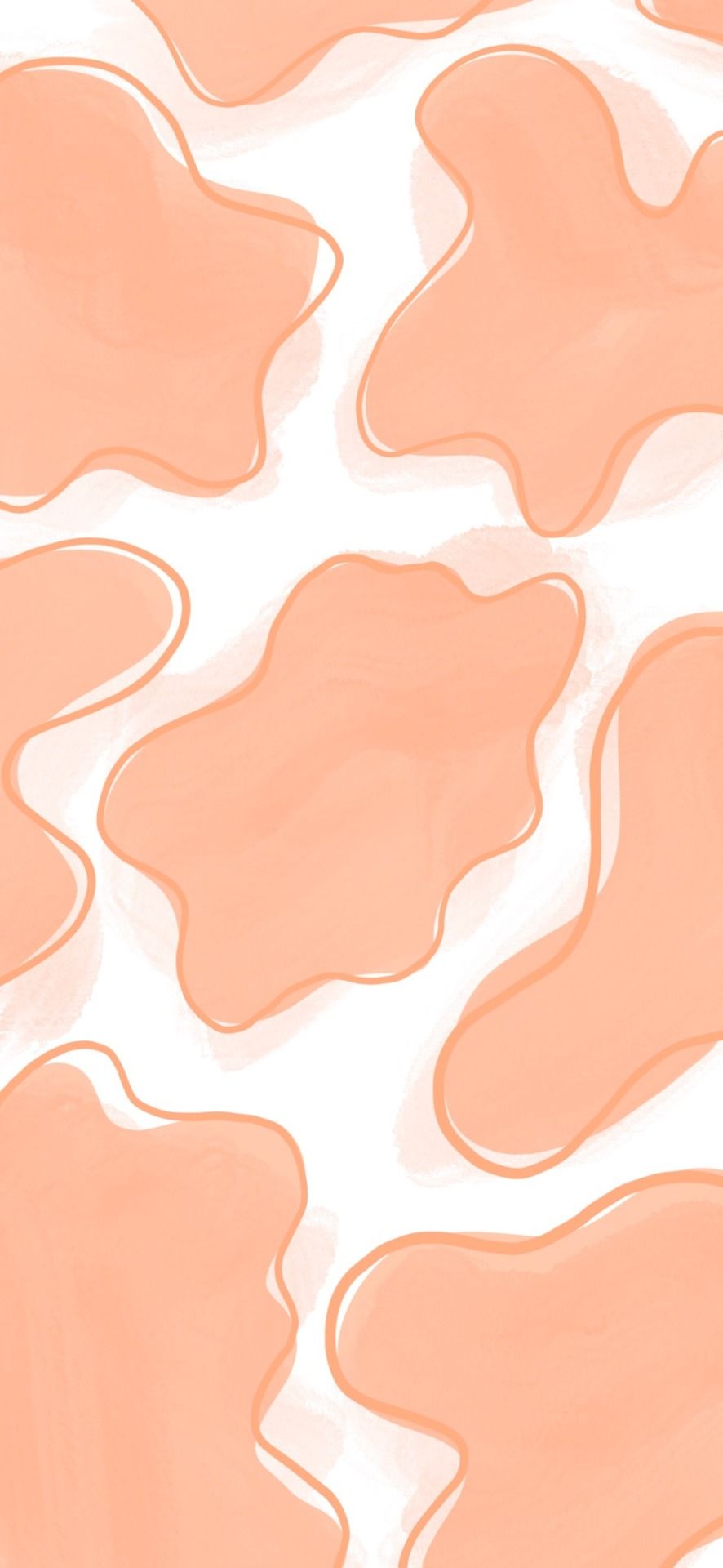 A pattern of orange and white shapes - Peach